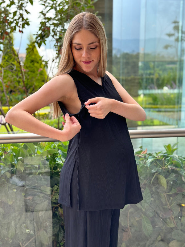Set de embarazo y lactancia Anabel •Negro•