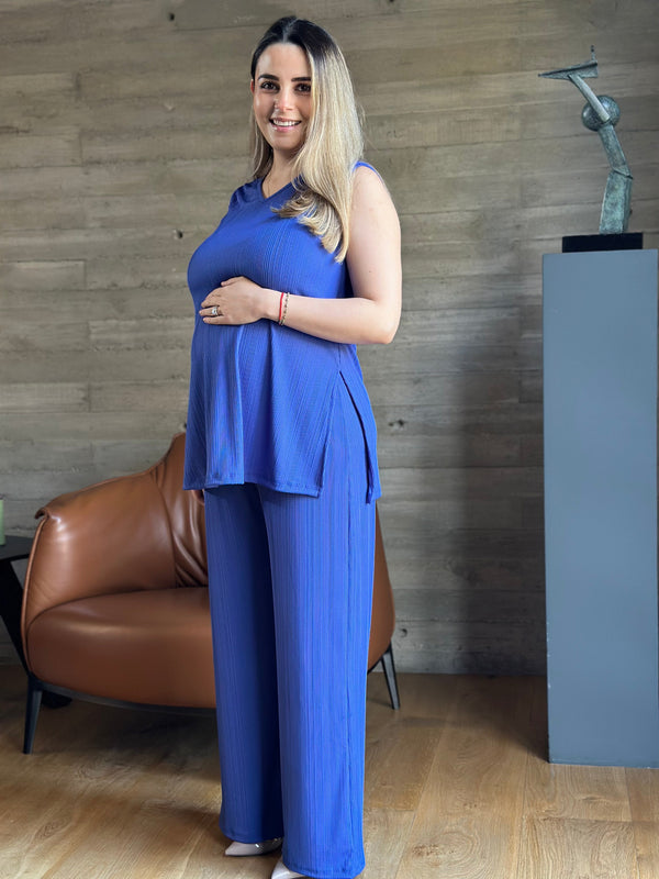 Set de embarazo y lactancia Anabel •Azul rey •