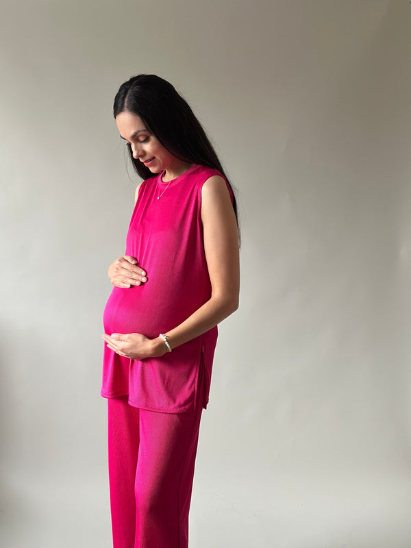 Set de embarazo y lactancia Romina •Fucsia•