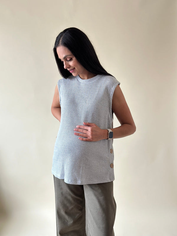 Chaleco de maternidad y lactancia •Gris•