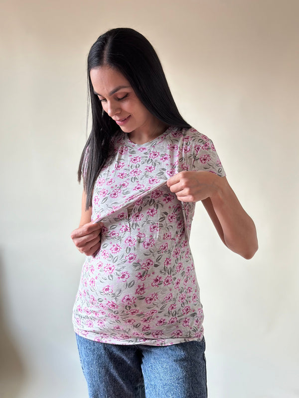 Blusa de maternidad y lactancia •Margaritas•