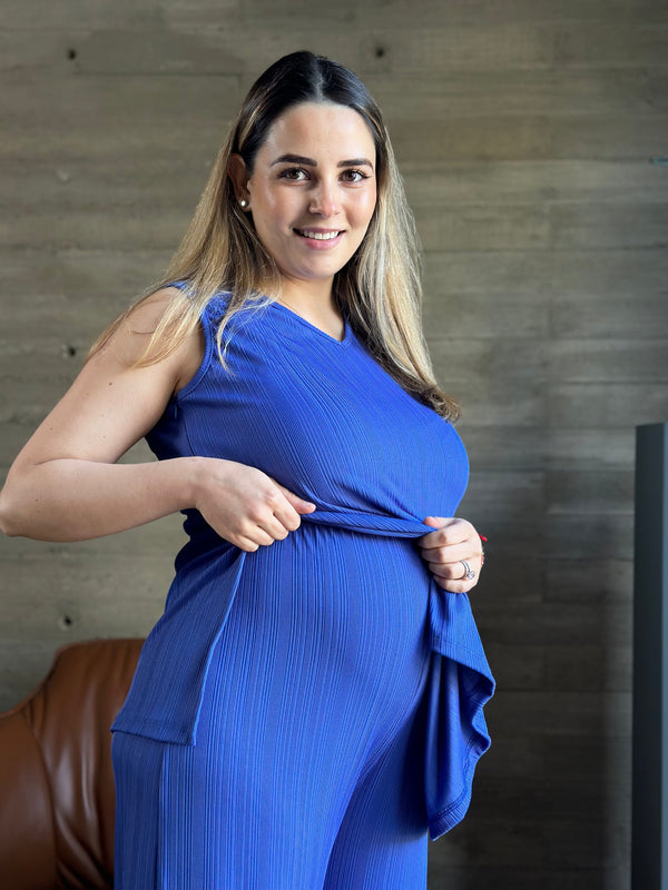 Set de embarazo y lactancia Anabel •Azul rey •