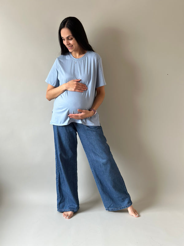 Playera de maternidad y lactancia •Cielo•