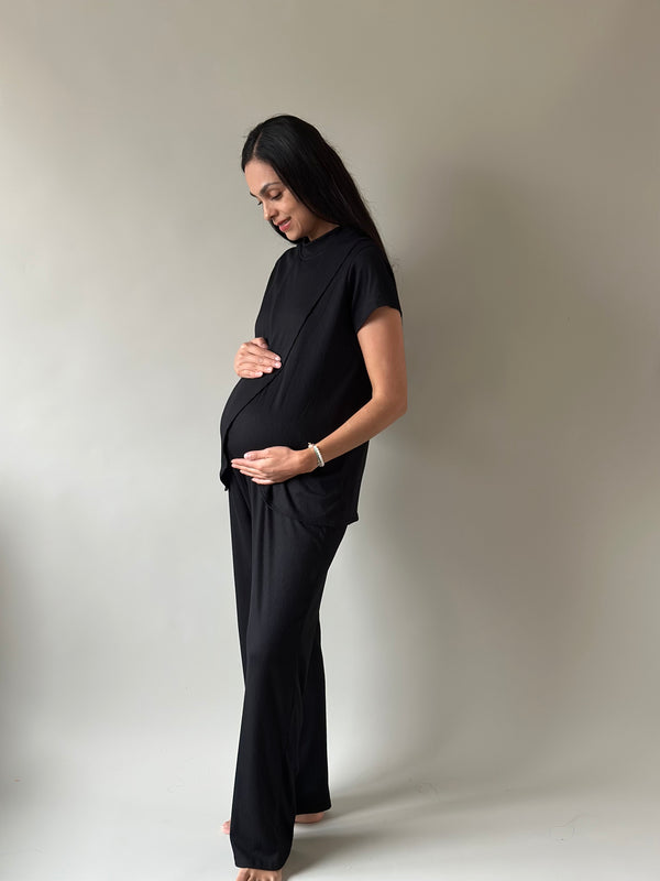 Set de lactancia y postparto Carmen •Negro•