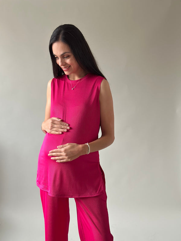 Set de embarazo y lactancia Romina •Fucsia•