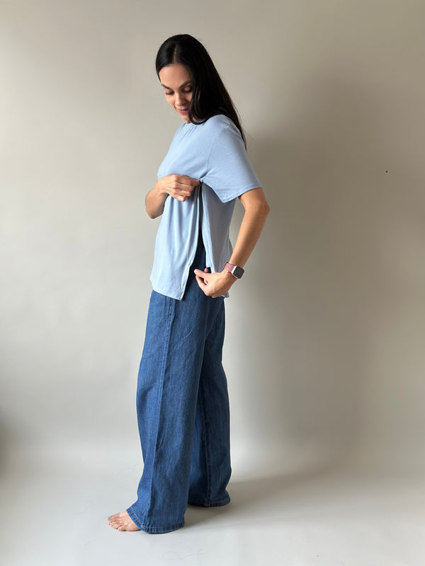 Playera de maternidad y lactancia •Cielo•