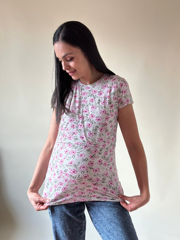 Blusa de maternidad y lactancia •Margaritas•