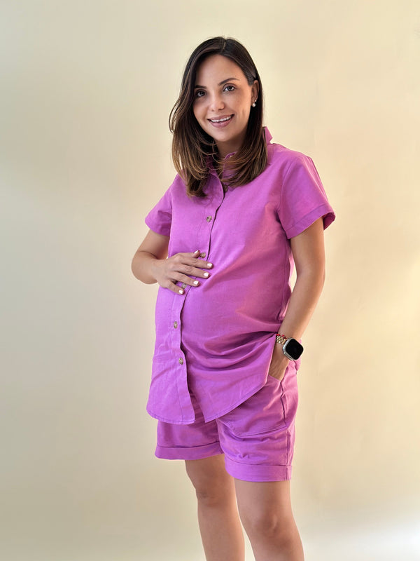 Set de embarazo Paulina con LINO •Bugambilia•