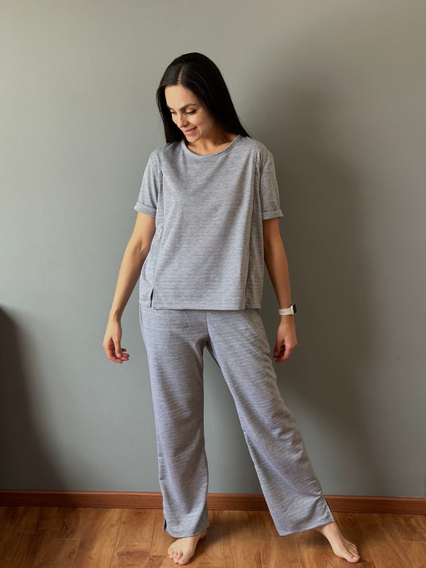 Set de lactancia y postparto Amaya •Gris•