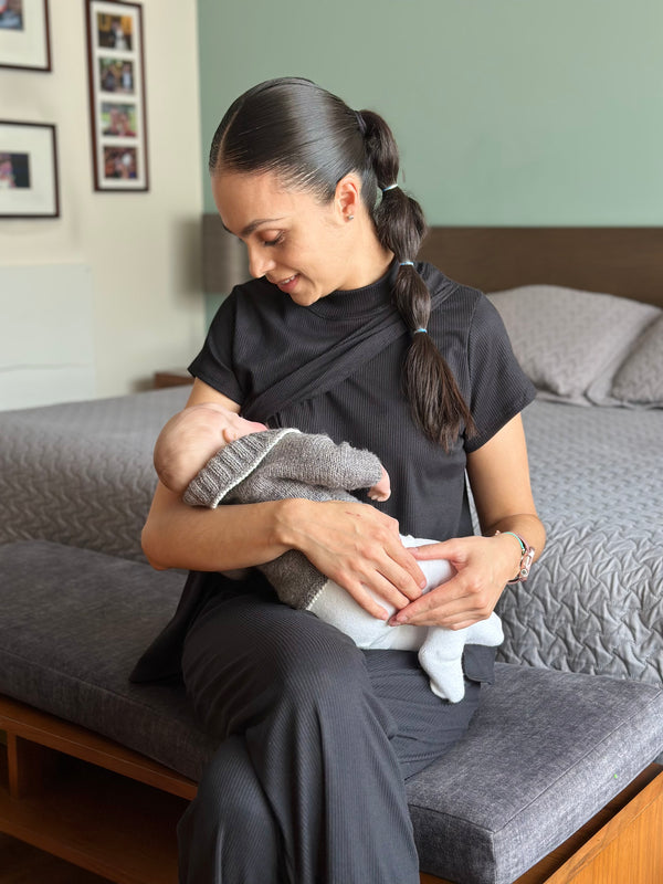 Set de lactancia y postparto Carmen •Negro•