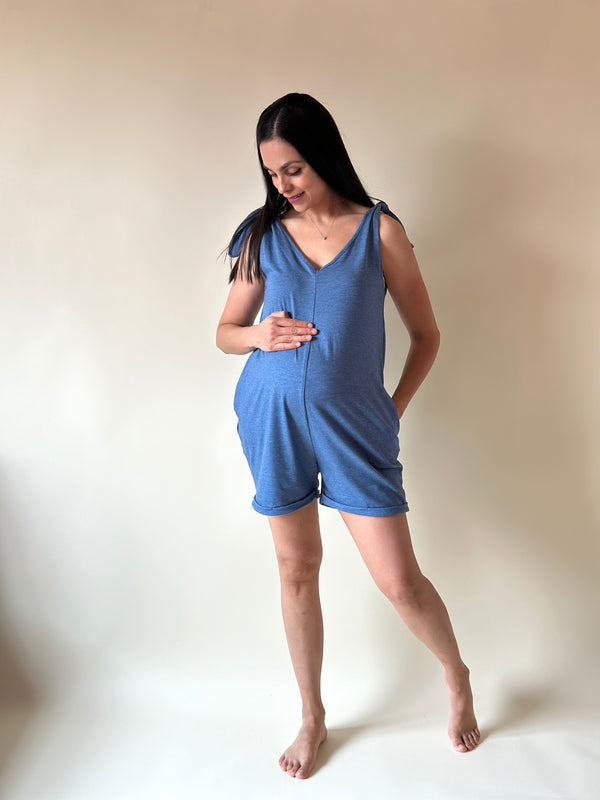 Jumper SHORT de maternidad •Azul demin•