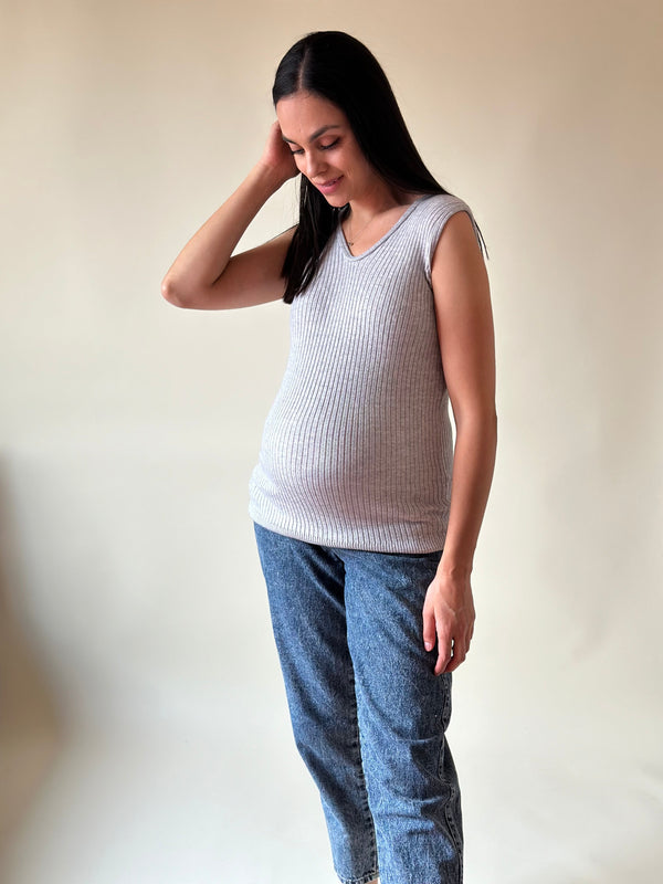 Blusa tejida •GRIS•
