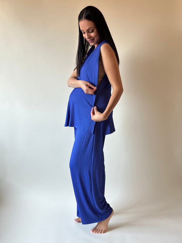 Set de embarazo y lactancia Anabel •Azul rey •