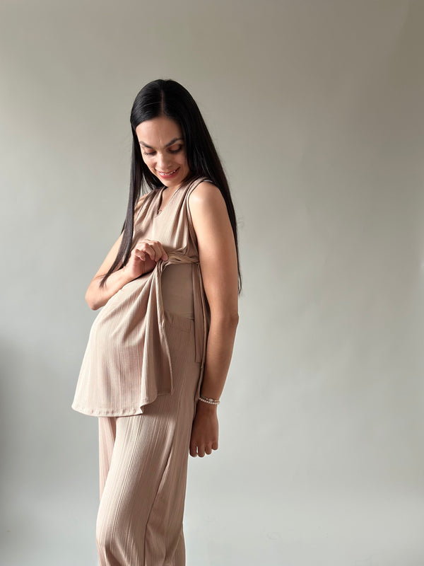 Set de embarazo y lactancia Anabel •Arena•