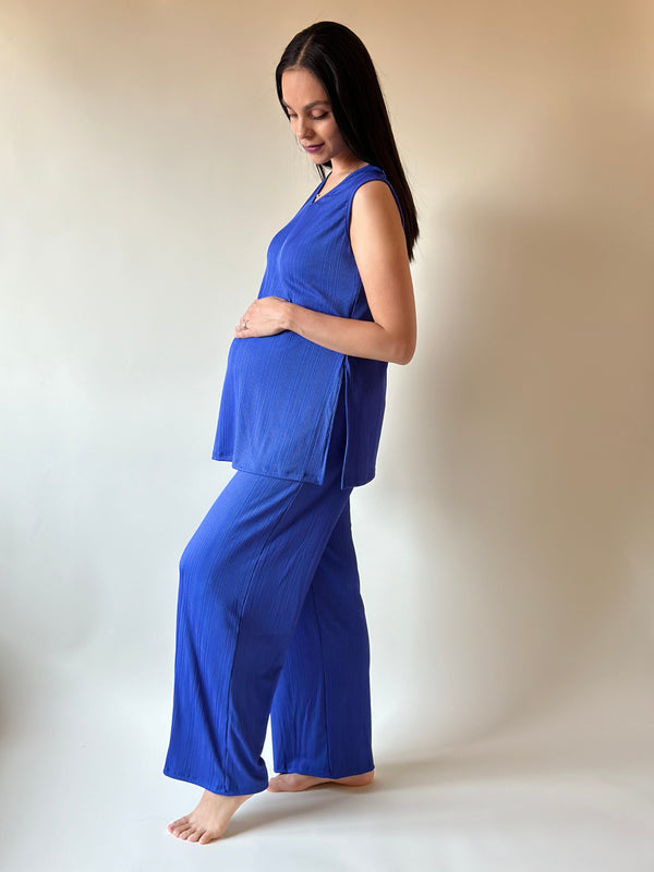 Set de embarazo y lactancia Anabel •Azul rey •