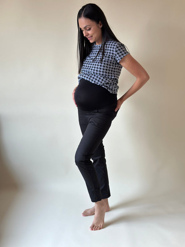 Pantalón corte skinny•Negro• GABARDINA