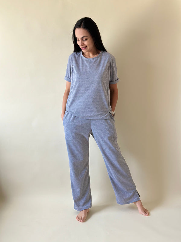 Set de lactancia y postparto Amaya •Gris•