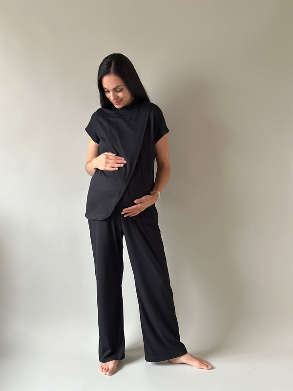 Set de lactancia y postparto Carmen •Negro•