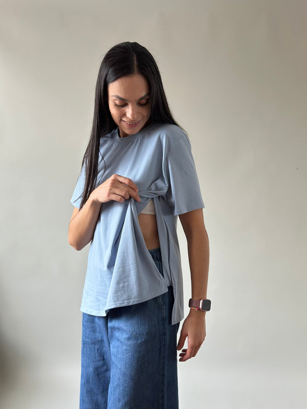 Playera de maternidad y lactancia •Cielo•