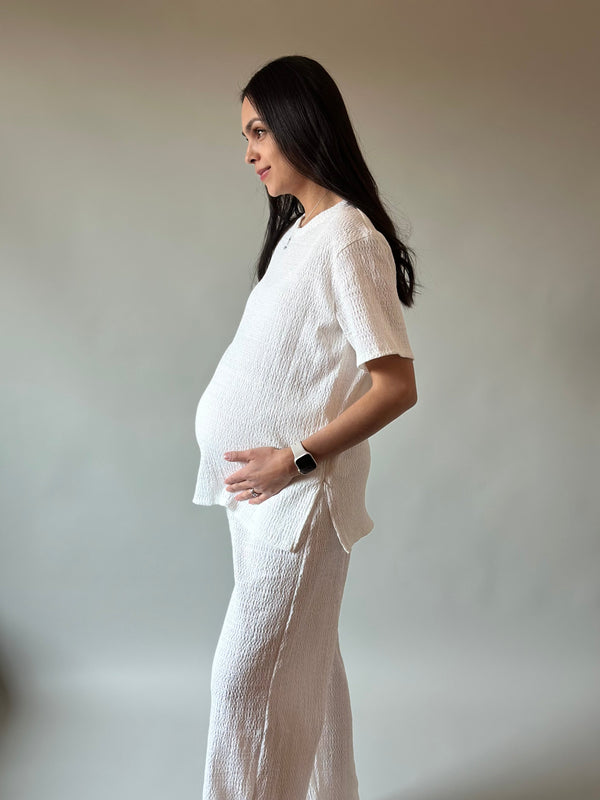 Set de embarazo y lactancia Valeria •Blanco•
