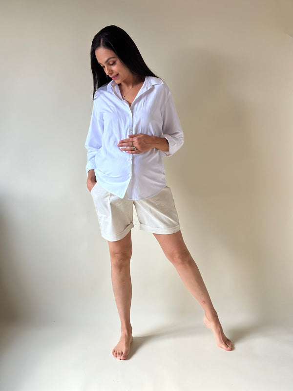 Short de maternidad •Marfil•