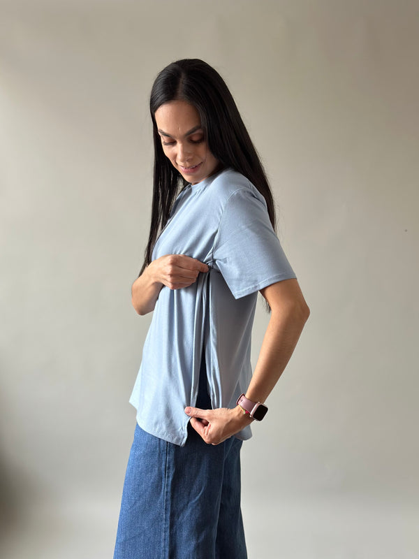 Playera de maternidad y lactancia •Cielo•