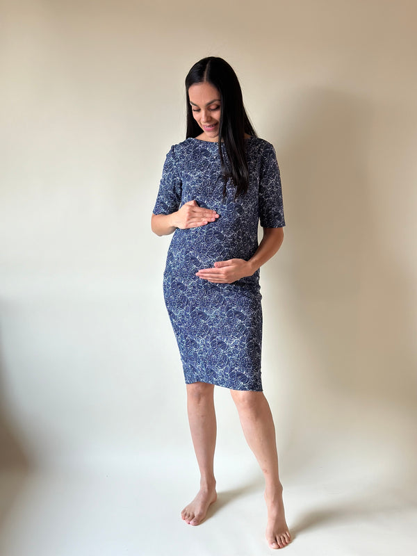 Vestido de maternidad AZUL MARINO •Galaxia•