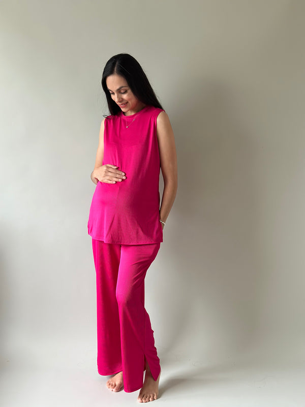 Set de embarazo y lactancia Romina •Fucsia•