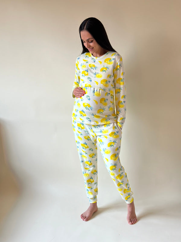Pijama de maternidad y lactancia •Limonada• SUPER SOFT