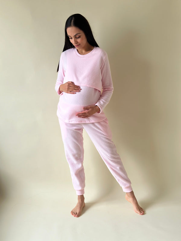 Pijama de maternidad y lactancia •BABY ROSE• POLAR