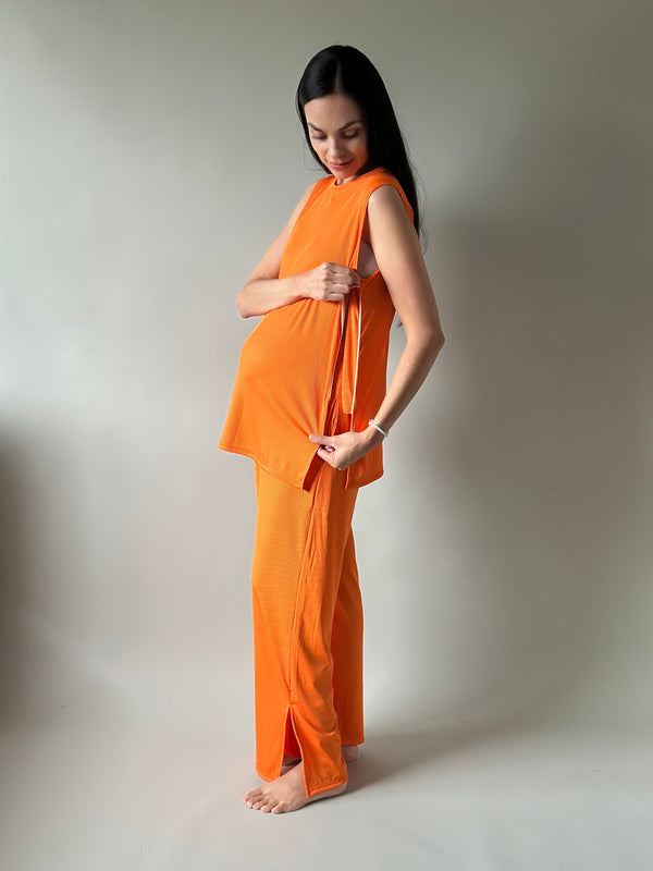 Set de embarazo y lactancia Romina •Naranja•
