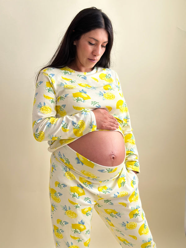 Pijama de maternidad y lactancia •Limonada• SUPER SOFT