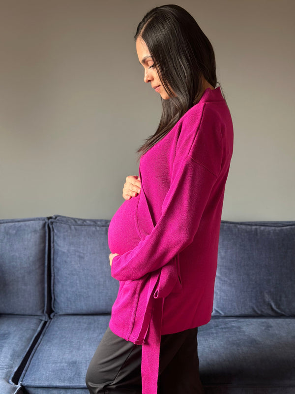 Suéter de maternidad envolvente •bugambilia•