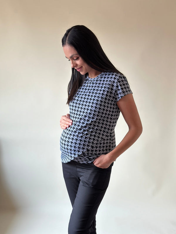 Blusa de maternidad y lactancia •Pata de gallo•