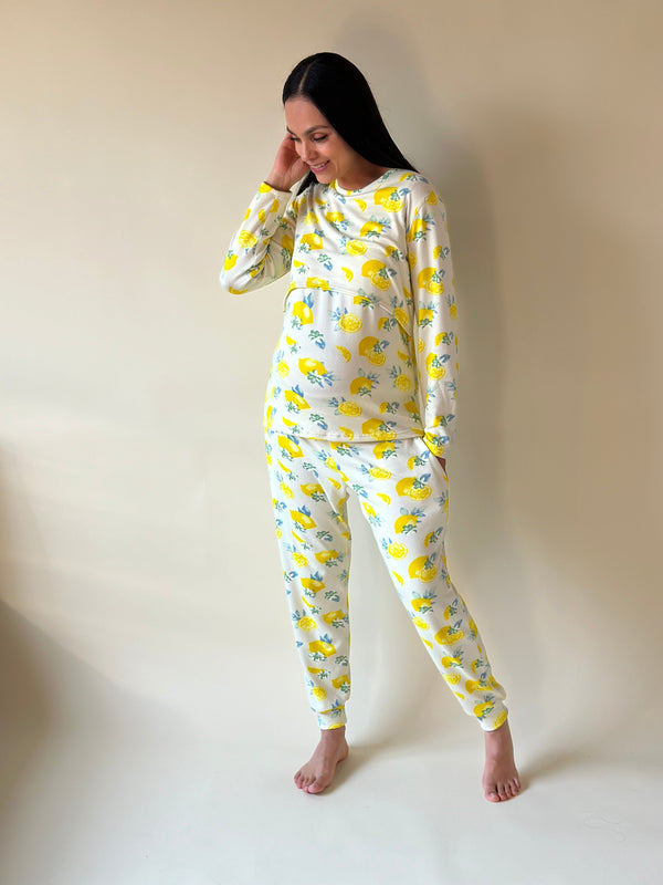 Pijama de maternidad y lactancia •Limonada• SUPER SOFT