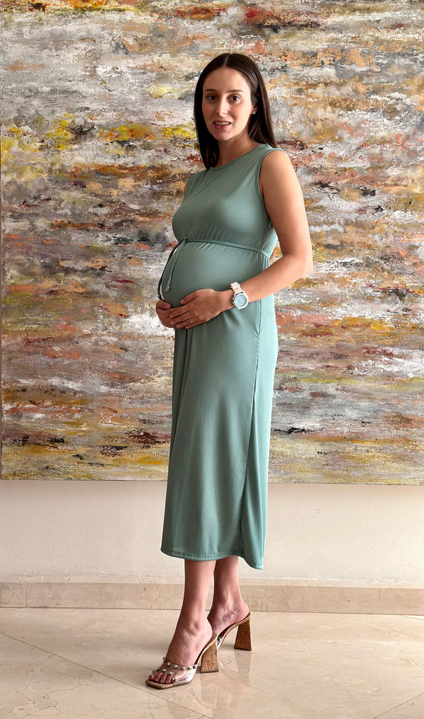Vestido de maternidad y lactancia •Olivo•
