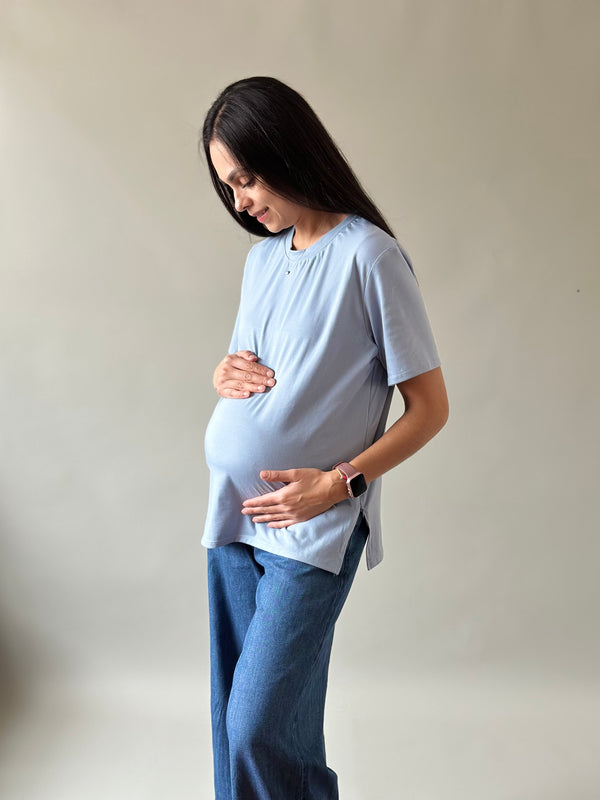 Playera de maternidad y lactancia •Cielo•