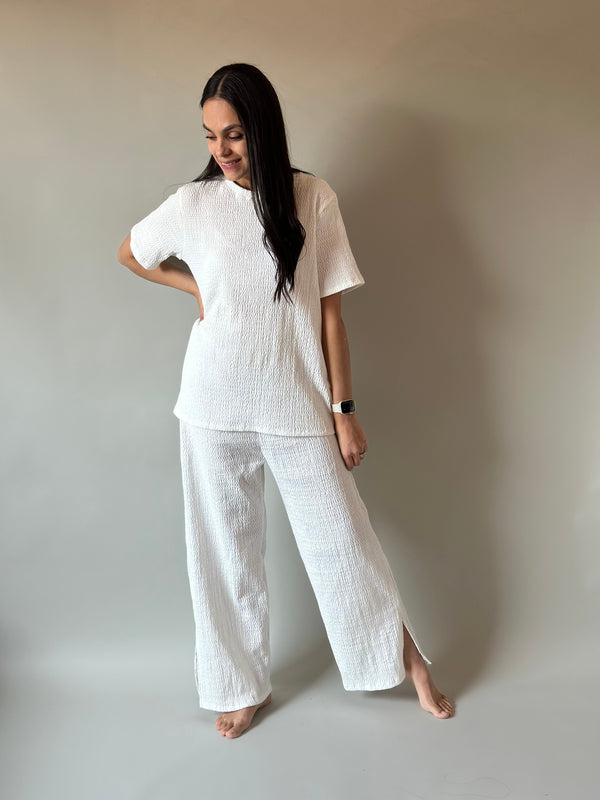 Set de embarazo y lactancia Valeria •Blanco•