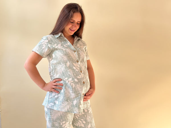 Set de embarazo Isis con LINO •Verde•