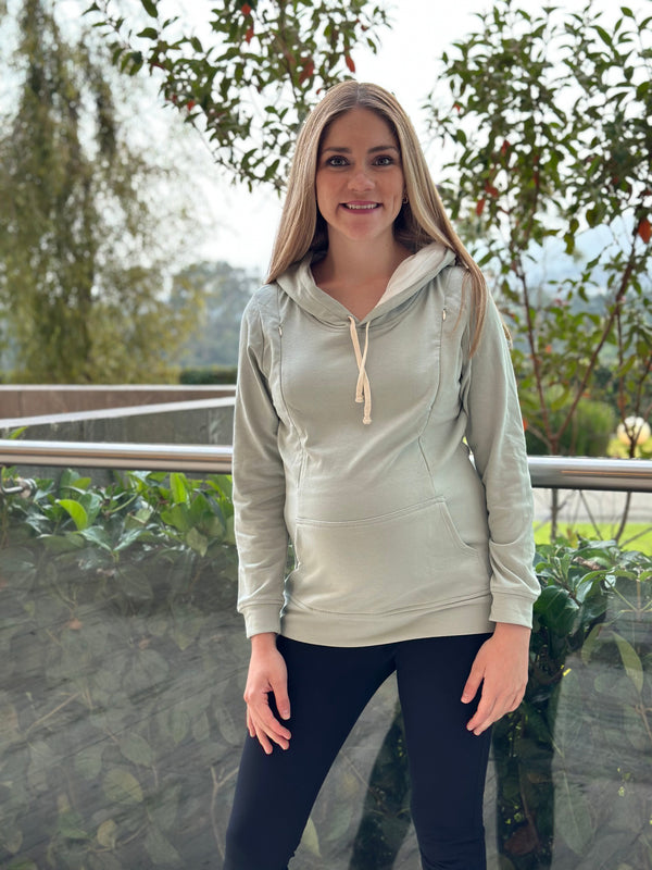 Sudadera de embarazo y lactancia •Menta•