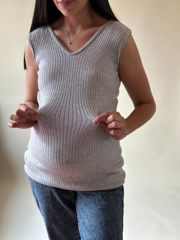 Blusa tejida •GRIS•