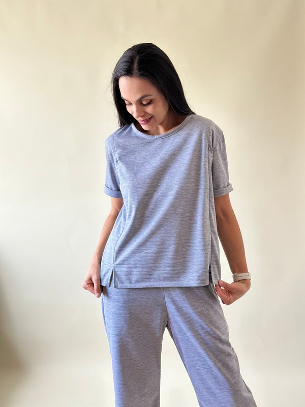 Set de lactancia y postparto Amaya •Gris•