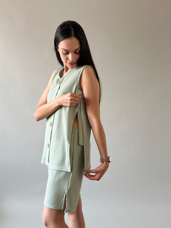 Set de postparto y lactancia Emma •Verde olivo•