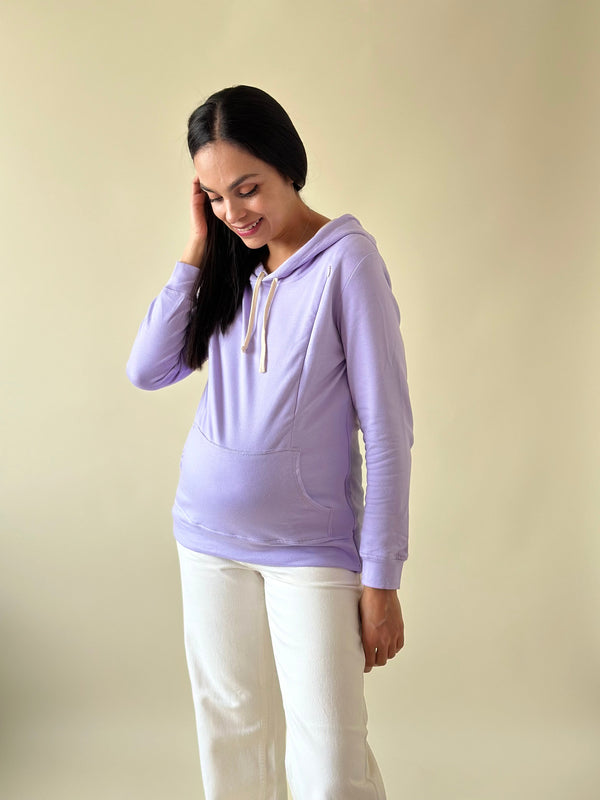 Sudadera de maternidad y lactancia •Lila•