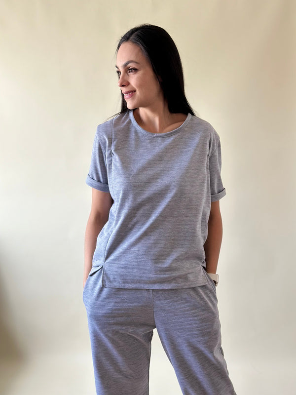 Set de lactancia y postparto Amaya •Gris•