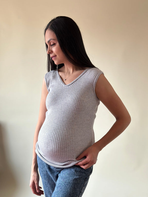 Blusa tejida •GRIS•