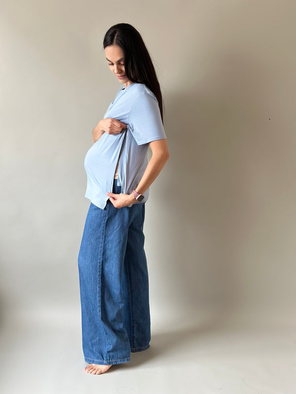 Playera de maternidad y lactancia •Cielo•