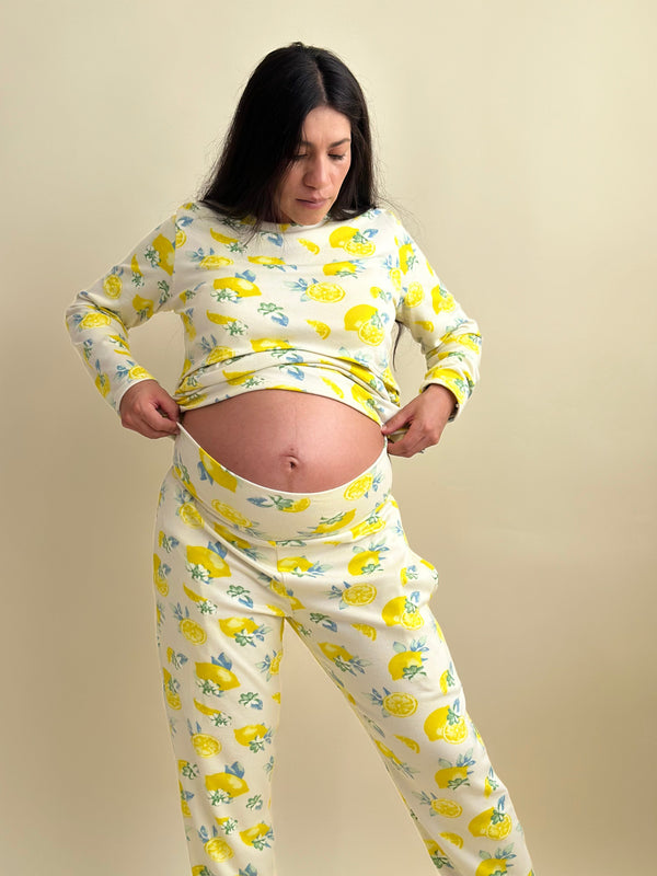 Pijama de maternidad y lactancia •Limonada• SUPER SOFT