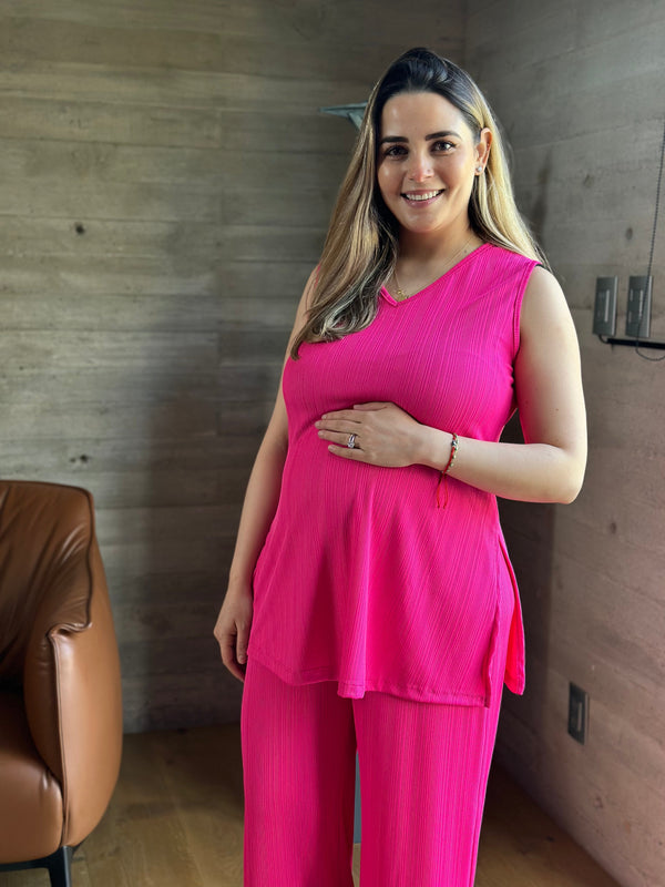 Set de embarazo y lactancia Anabel •Fucsia•