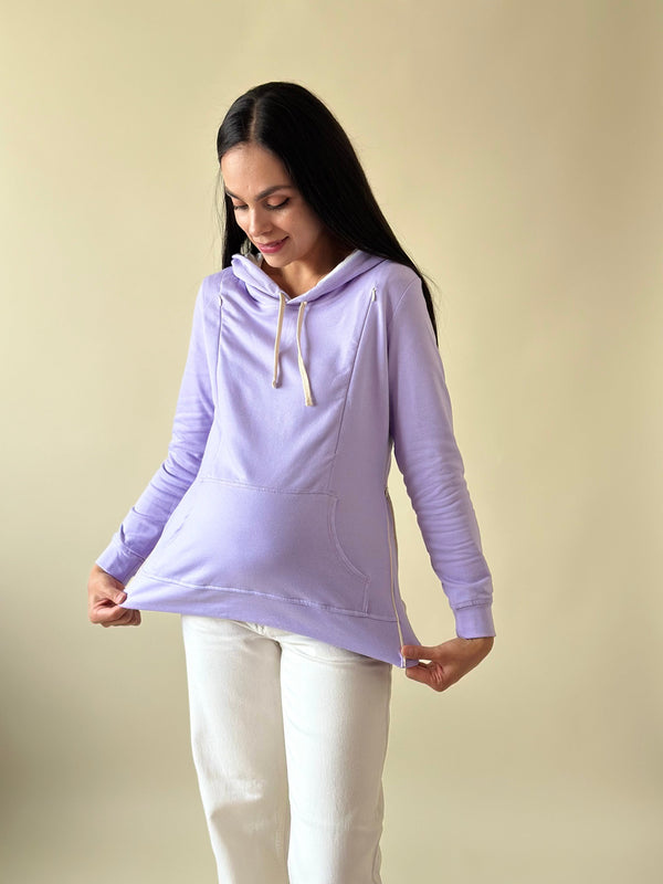 Sudadera de maternidad y lactancia •Lila•